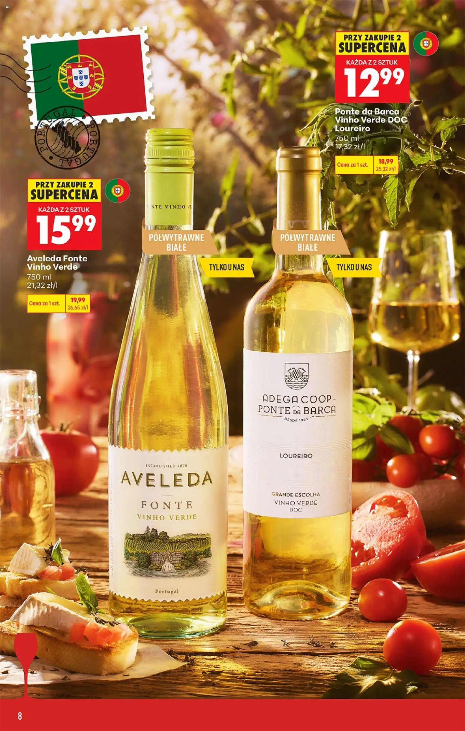 Biedronka gazetka - Czas na toast od 24.08.2026 | Strona: 10 | Produkty: Vinho verde, Aveleda fonte vinho verde