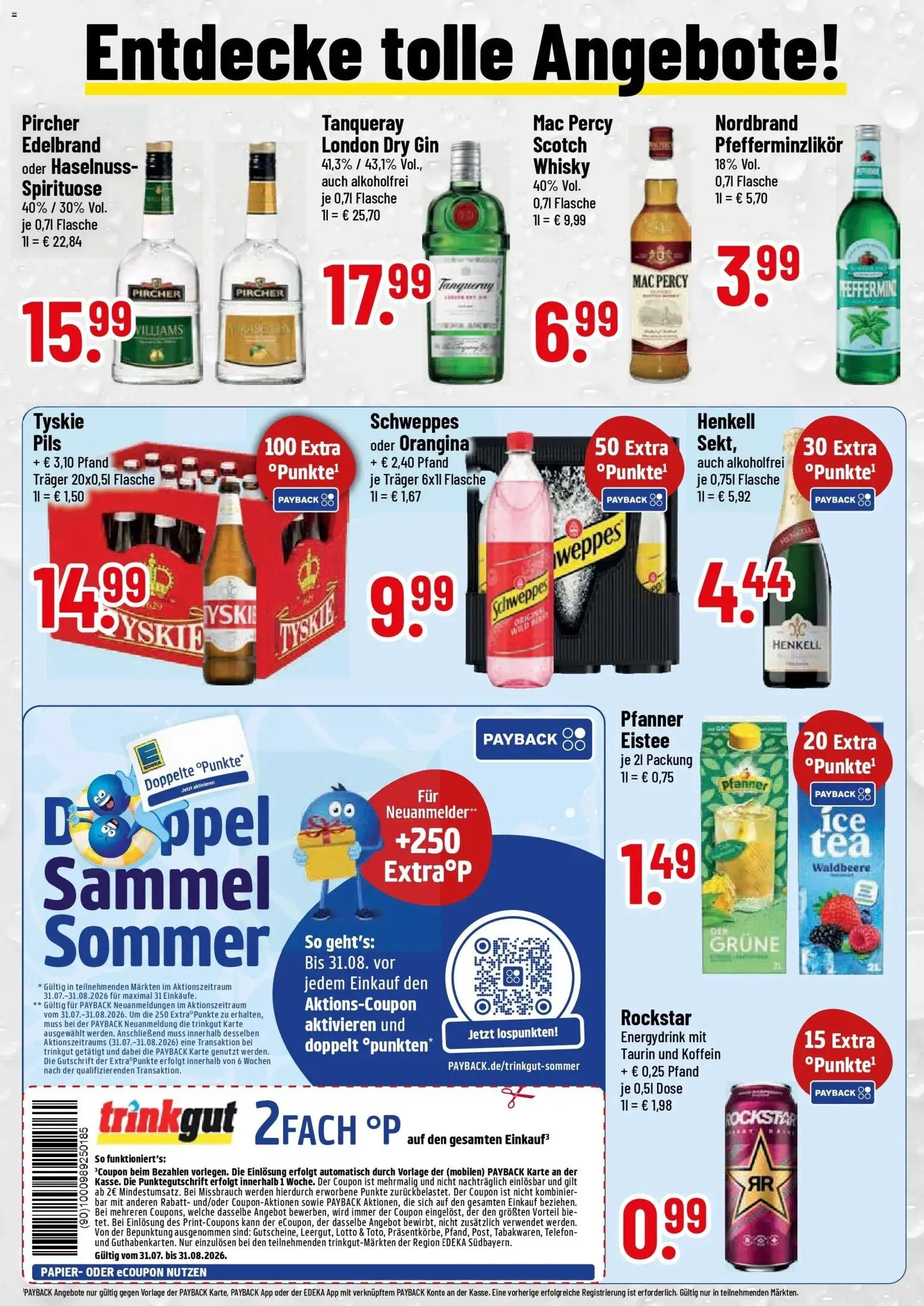 Trinkgut Prospekt Bad Kötzting (ab 03.08.2026) » Angebote online | Seite: 2 | Produkte: Whisky, Tyskie, Sekt, Pils
