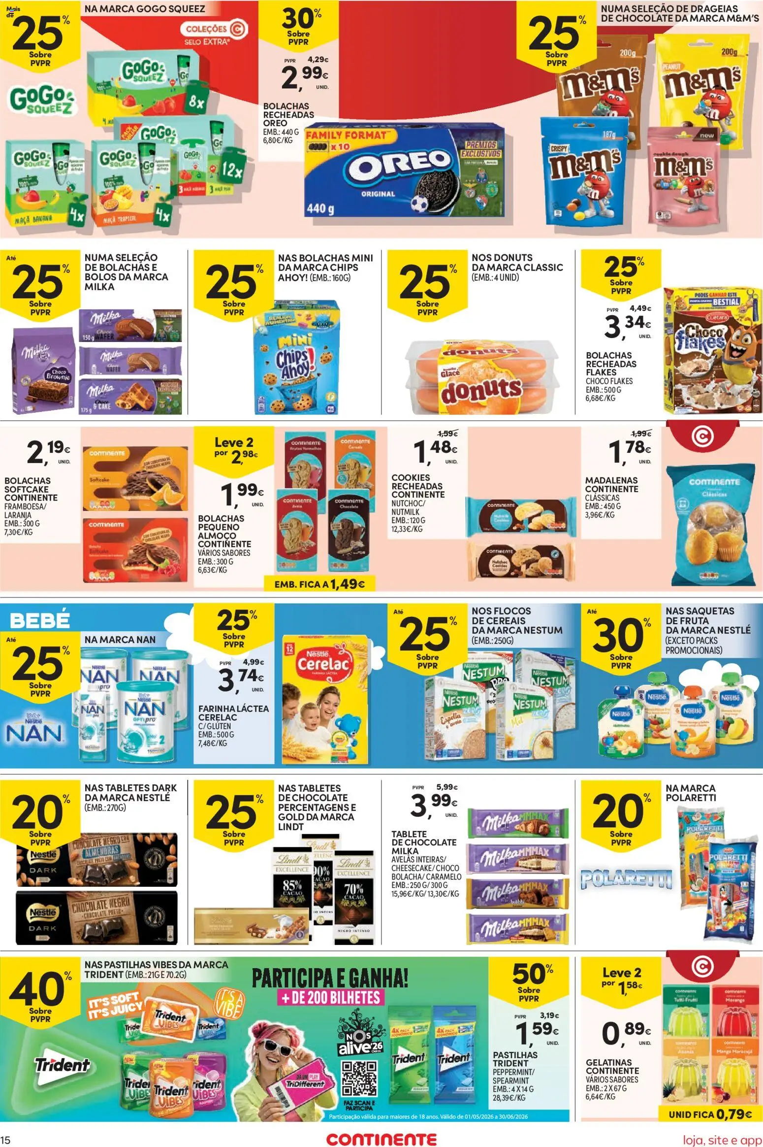 Continente Semanal Continente Bom Dia │ válido de 23/06/2026 | Página: 17 | Produtos: Avelãs, Farinha láctea, Maça, Chocolate