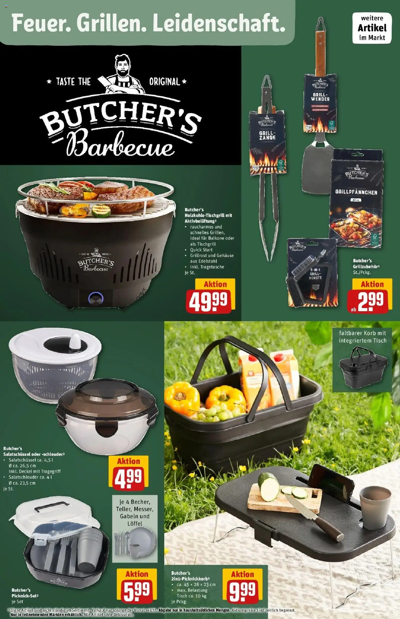 REWE Prospekt ab 04.05.2026 zum Blättern » Angebote | Seite: 34 | Produkte: Grill, Tisch, Korb, Bürste