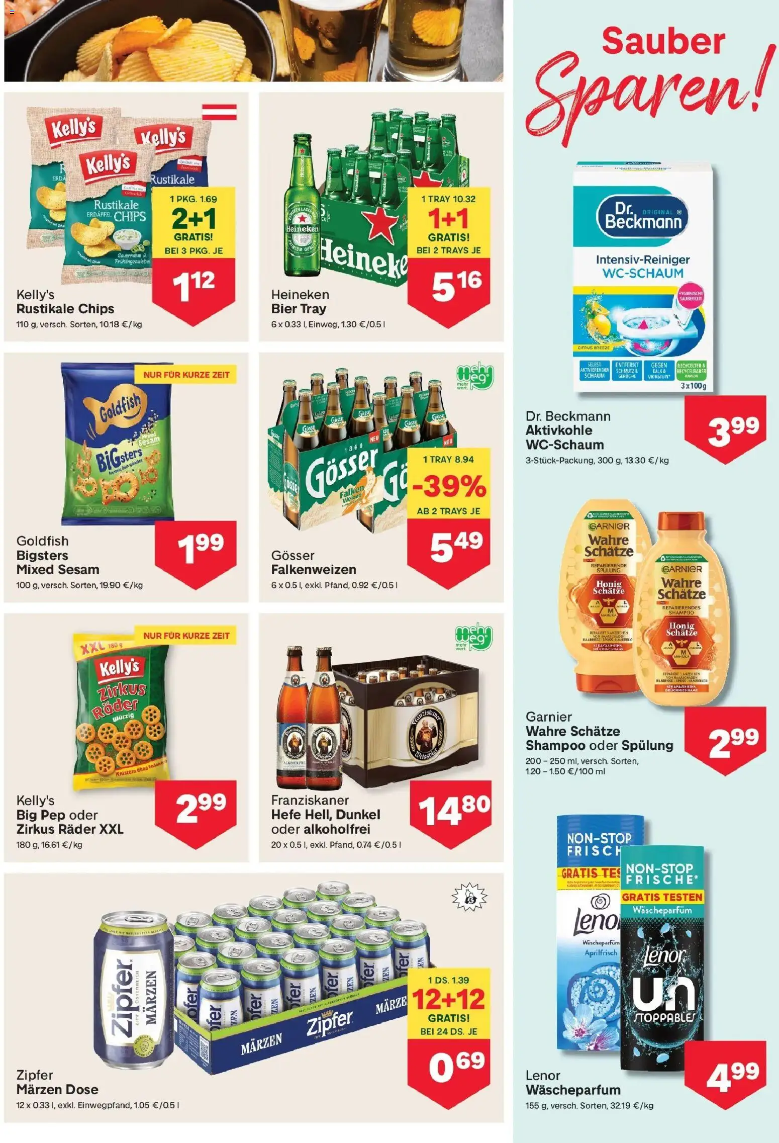 MPREIS St.Gallenkirch von 01.10.2026 - Aktuelle Angebote | Seite: 9 | Produkte: Chips, Shampoo, Spülung, Bier