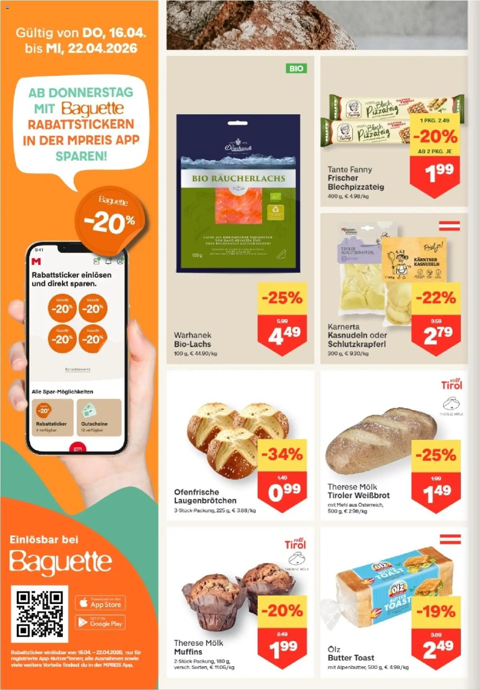 MPREIS Anras gültig ab 16.04.2026 | Seite: 4 | Produkte: Jääkaappipakastin, Butter