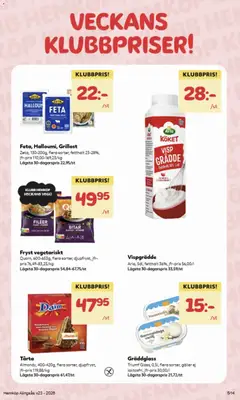 Vispgrädde, Arla, 5dl, fetthalt 36%, jfr-pris 56,00/l - Förhandsvisning av reklamblad från butik Hemköp aktuell från 01.06.2026 | Sida: 4