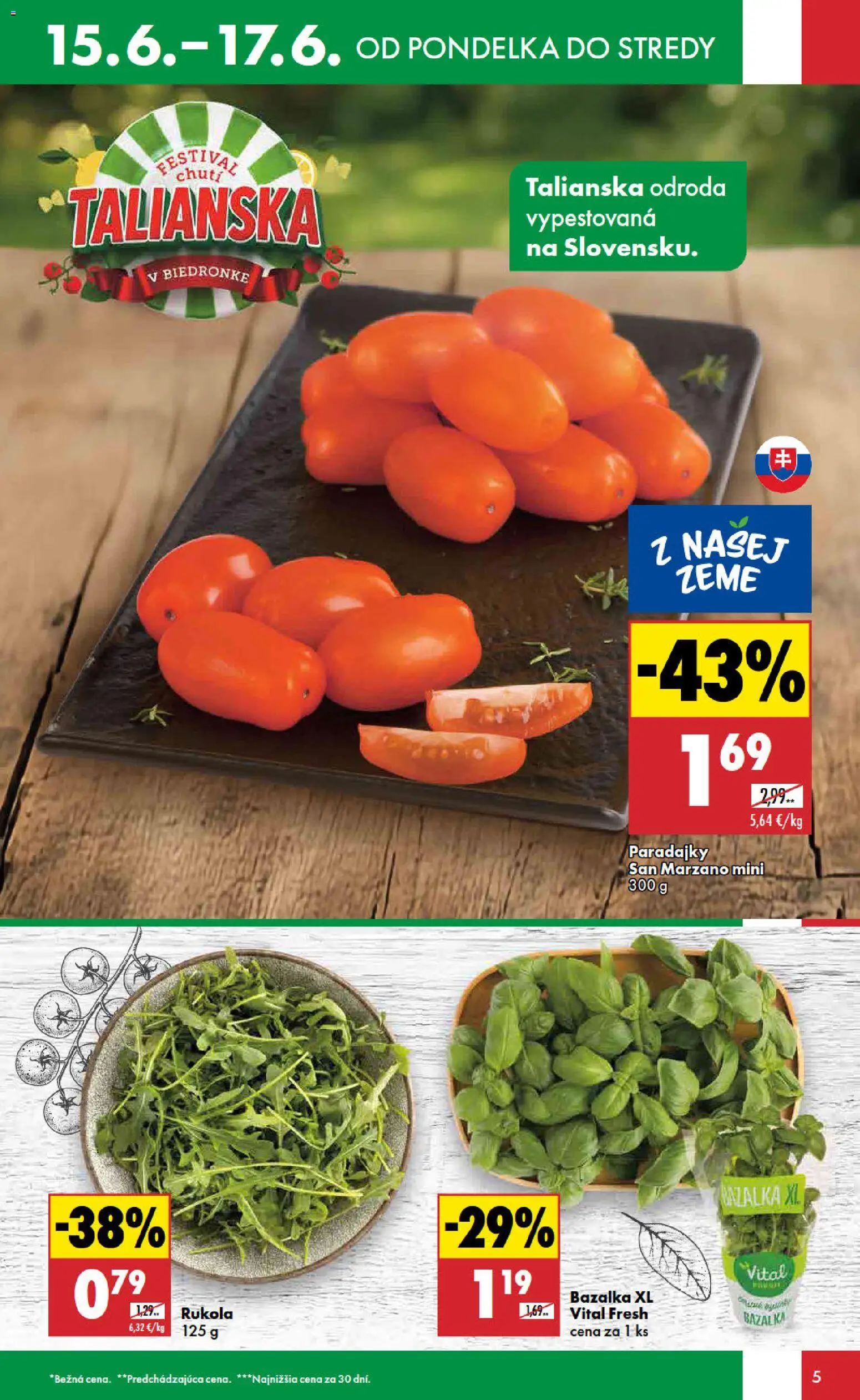 Nové Biedronka akcie – leták je platný od 15.06.2026 | Strana: 5 | Produkty: Paradajky