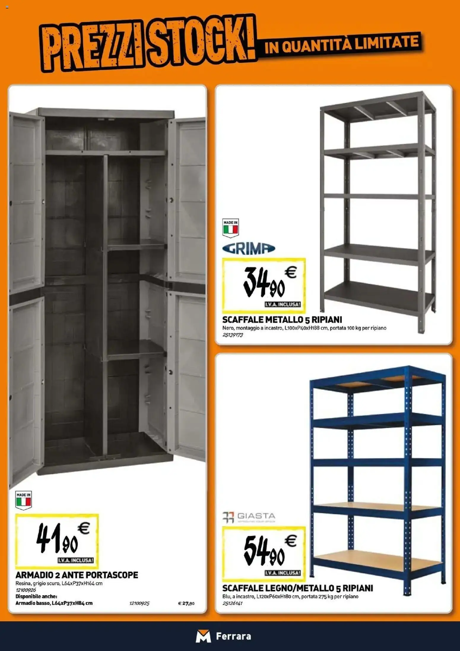 Volantino TECNOMAT del 27/08/2026 | Pagina: 16 | Prodotti: Ripiano, Scaffale, Armadio