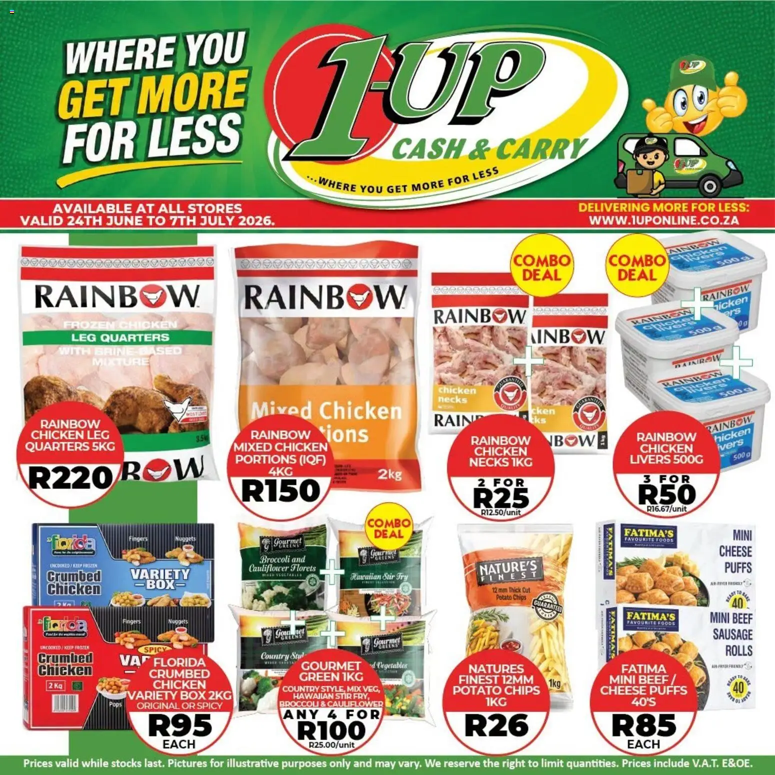New 1UP Cash & Carry catalogue – valid from 24/06/2026 | Page: 3 | Products: Cauliflower, Cheese, Vegetables, Sausage