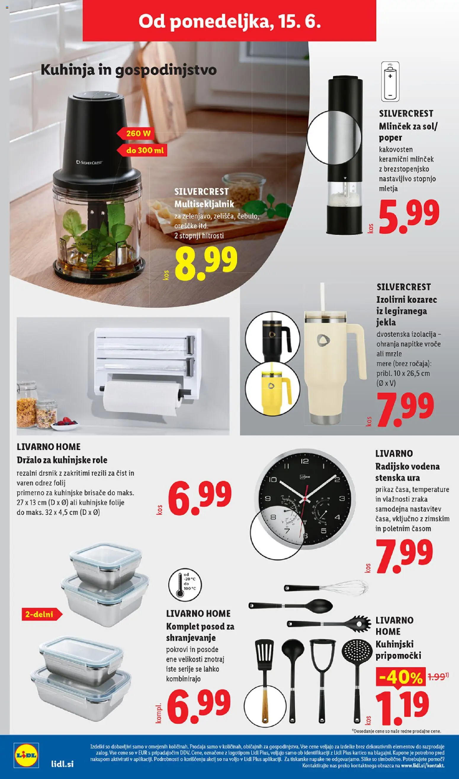 Novi Lidl katalog ponudbe – veljaven od 11.06.2026 | Stran: 64 | Izdelki: Stenska ura, Kozarec, Kuhinja, Kuhinjske brisače