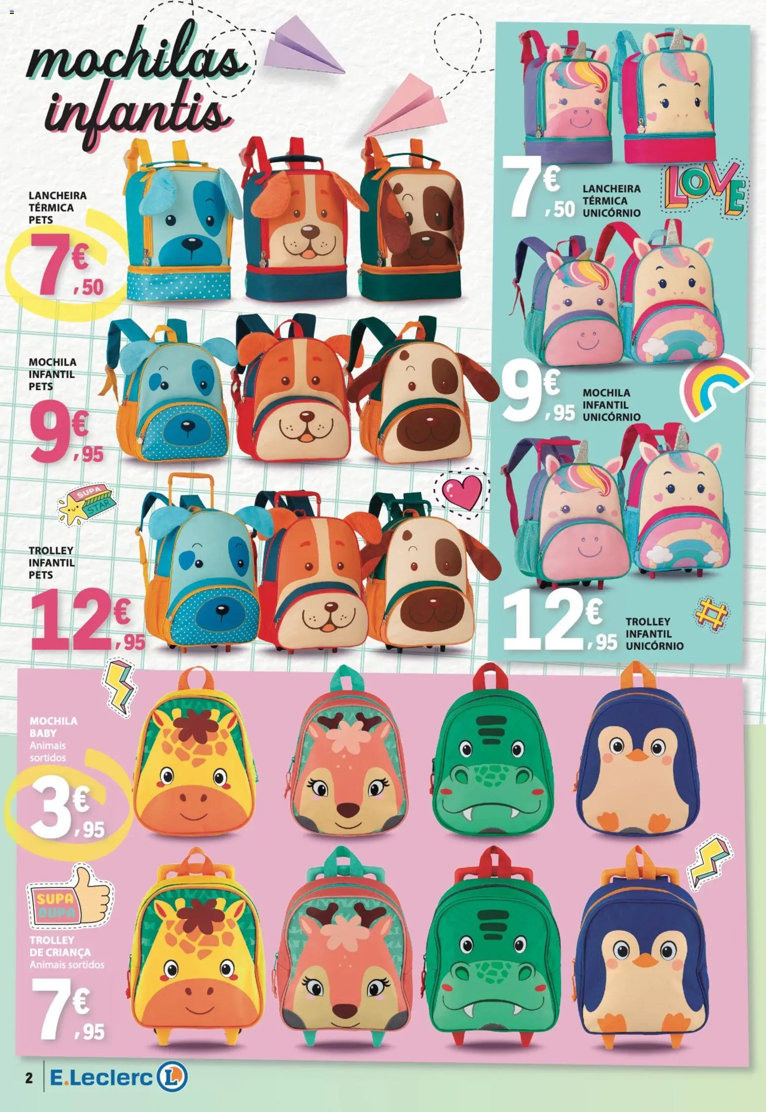 E.Leclerc - Folheto Regresso Às Aulas 1 │ válido de 04/08/2026 | Página: 2 | Produtos: Mochila, Mochilas