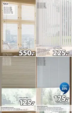 ENDELAVE plisségardin, Trådløst plisségardin i 100% polyester (100% genanvendt). Gardinet hæves og sænkes trinløst med et let greb i underlisten. Kan afkortes i bredden. Fås i hvid, grå og sort. B80 x H160 cm gyldig fra 11/09/2026 | Side: 21 | Produkter: Plisségardin