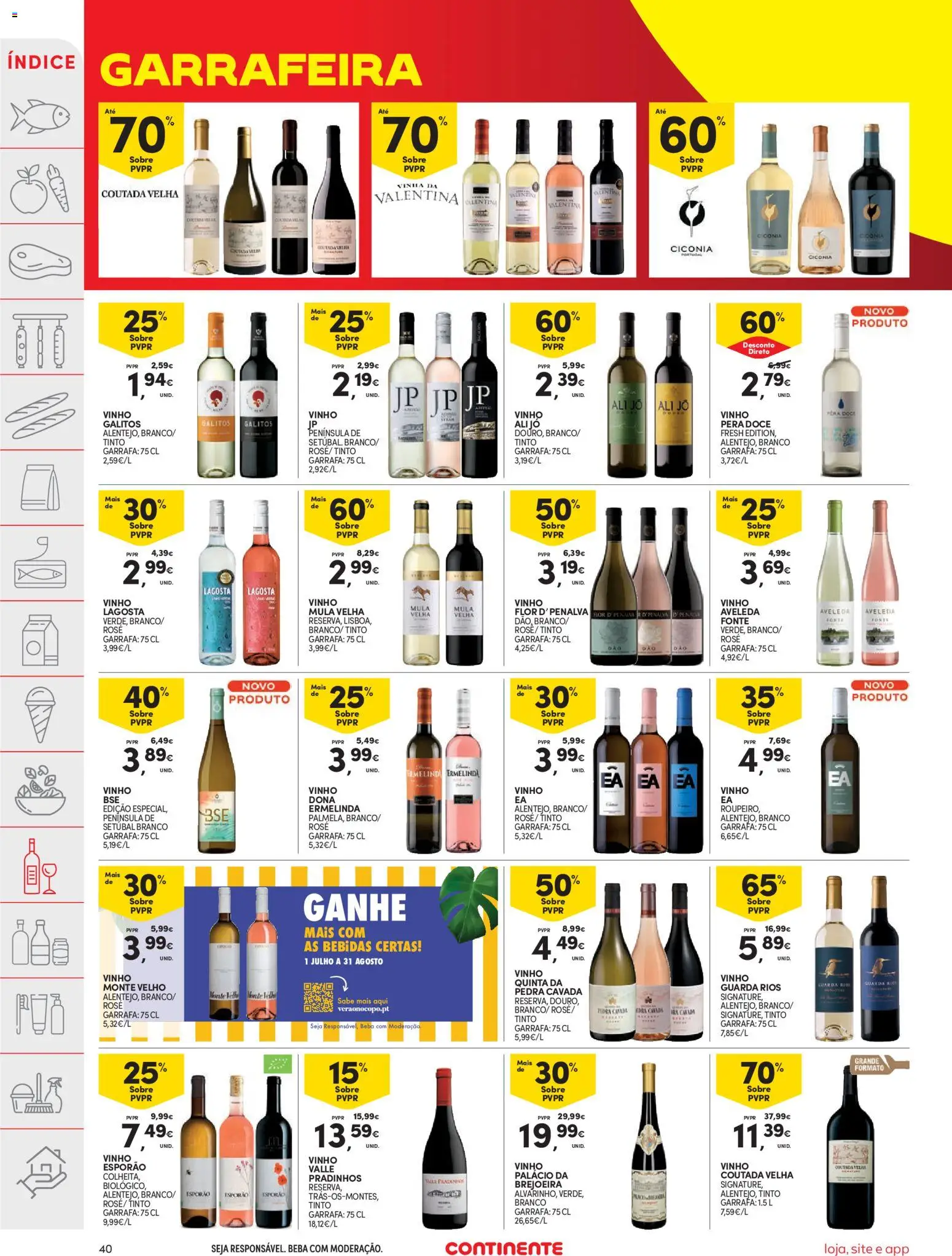 Continente folheto │ válido de 04/08/2026 | Página: 40 | Produtos: Lagosta, Vinho