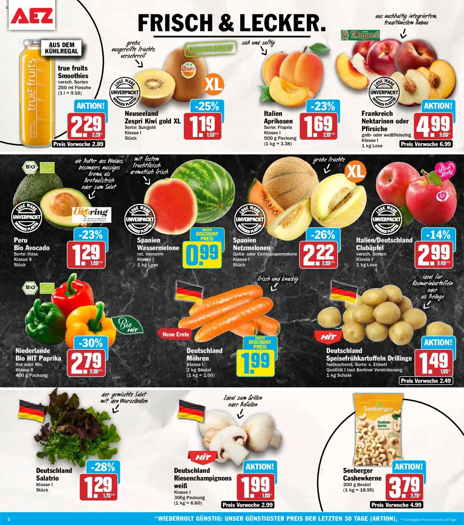 AEZ Prospekt – gültig ab 13.07.2026 | Seite: 2 | Produkte: Berliner, Avocado, Paprika, Salat