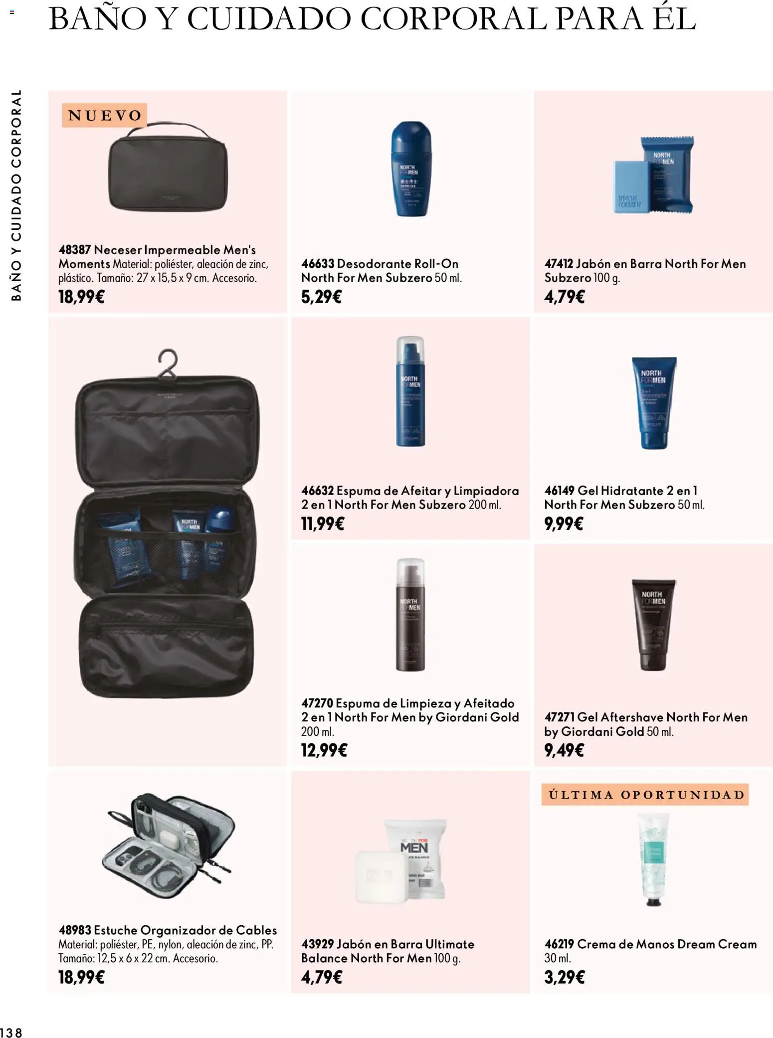 Oriflame - Catálogo Campaña 14 │ válido desde el 07/10/2026 | Página: 138 | Productos: Espuma de afeitar, Organizador, Crema, Espuma