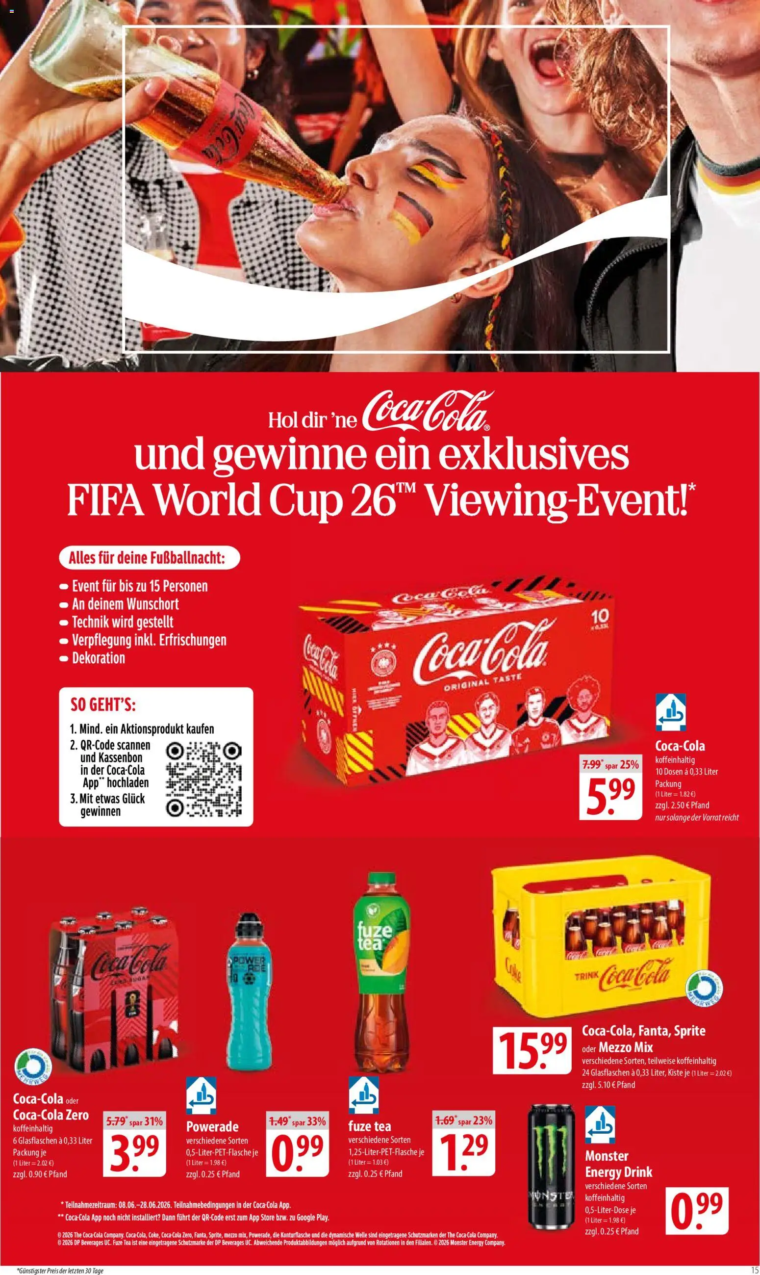 Famila Prospekt – gültig ab 08.06.2026 | Seite: 15 | Produkte: Mezzo mix, Sprite, Cola, Energy