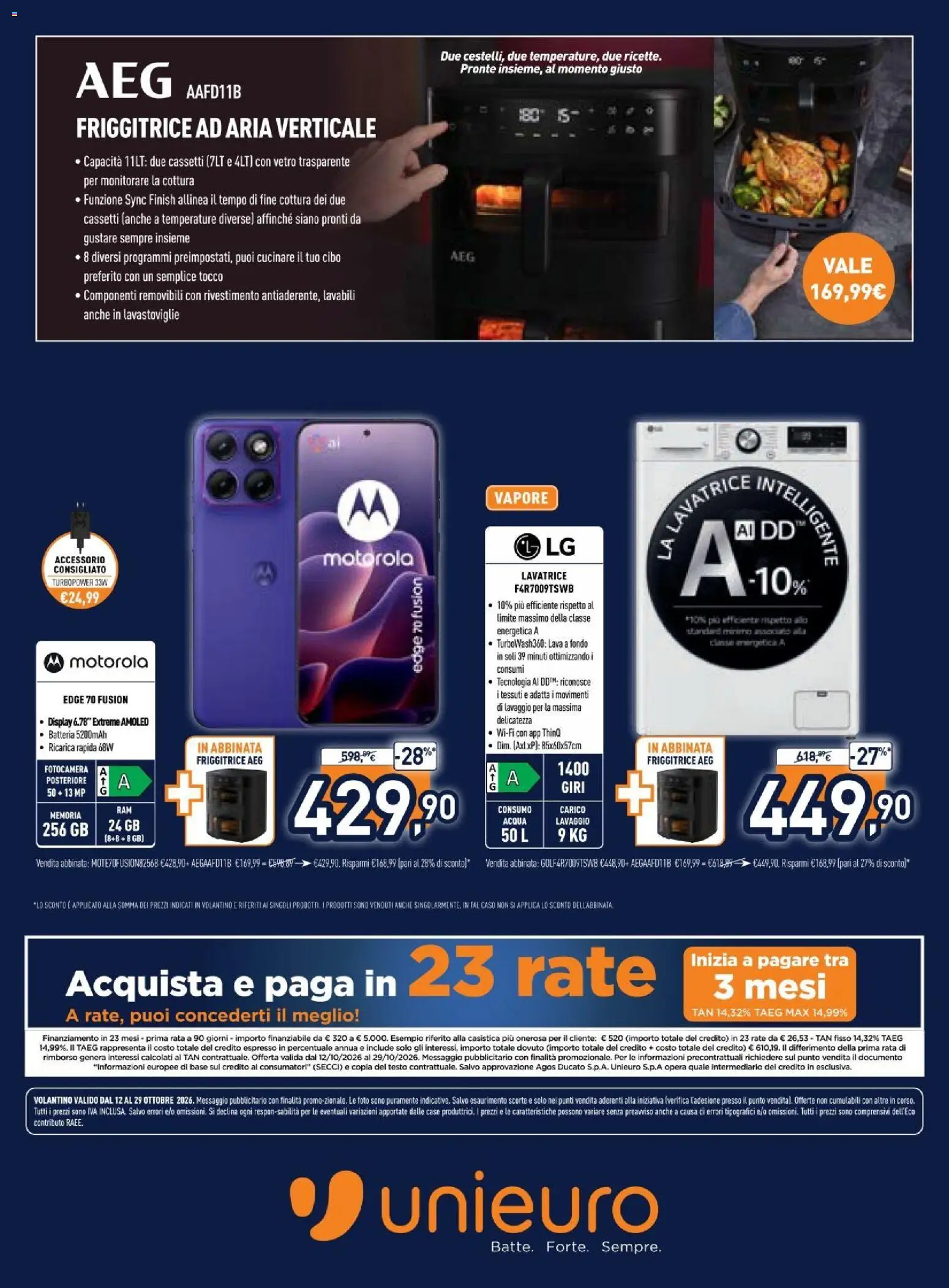 Volantino Unieuro del 12/10/2026 | Pagina: 30 | Prodotti: Acqua, Monitorare, Fotocamera, Batteria