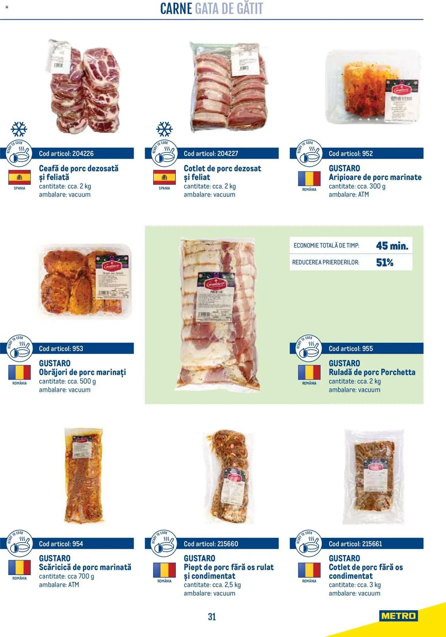 Noul catalog Metro – valabil de la 21.04.2026 | Pagină: 31 | Produse: Ceafa de porc, Cotlet, Piept de Porc, Ruladă