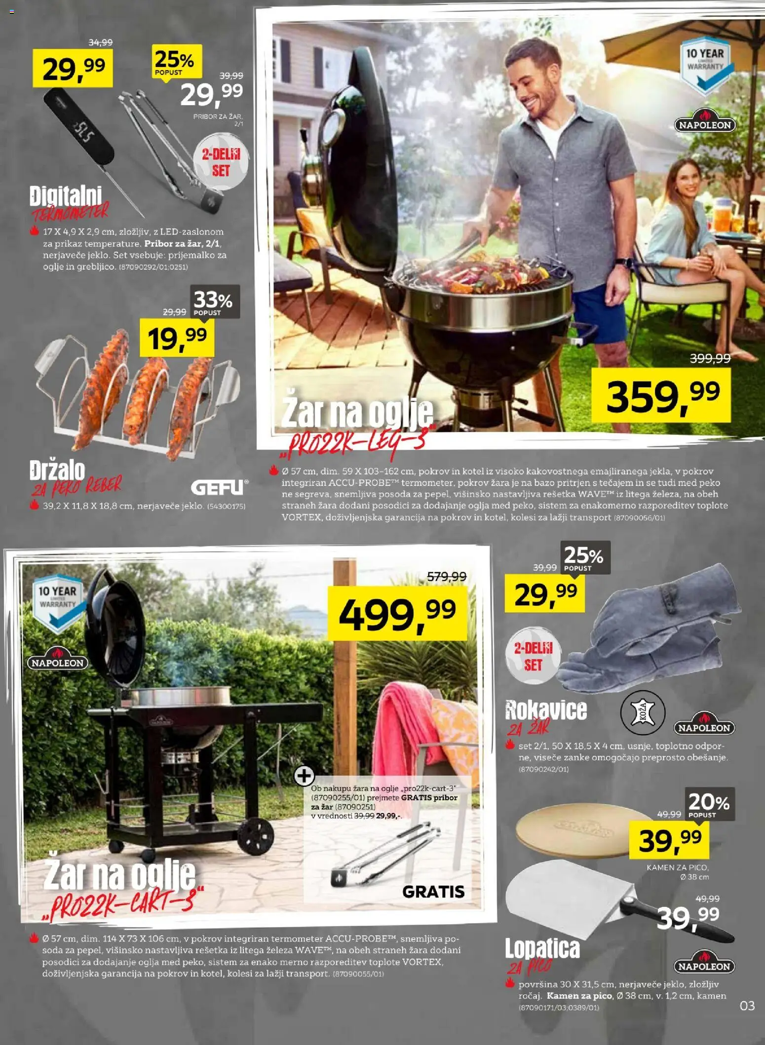 Novi XXXL Lesnina katalog ponudbe – veljaven od 06.07.2026 | Stran: 3 | Izdelki: Med, Pribor, Pribor za žar, Zar
