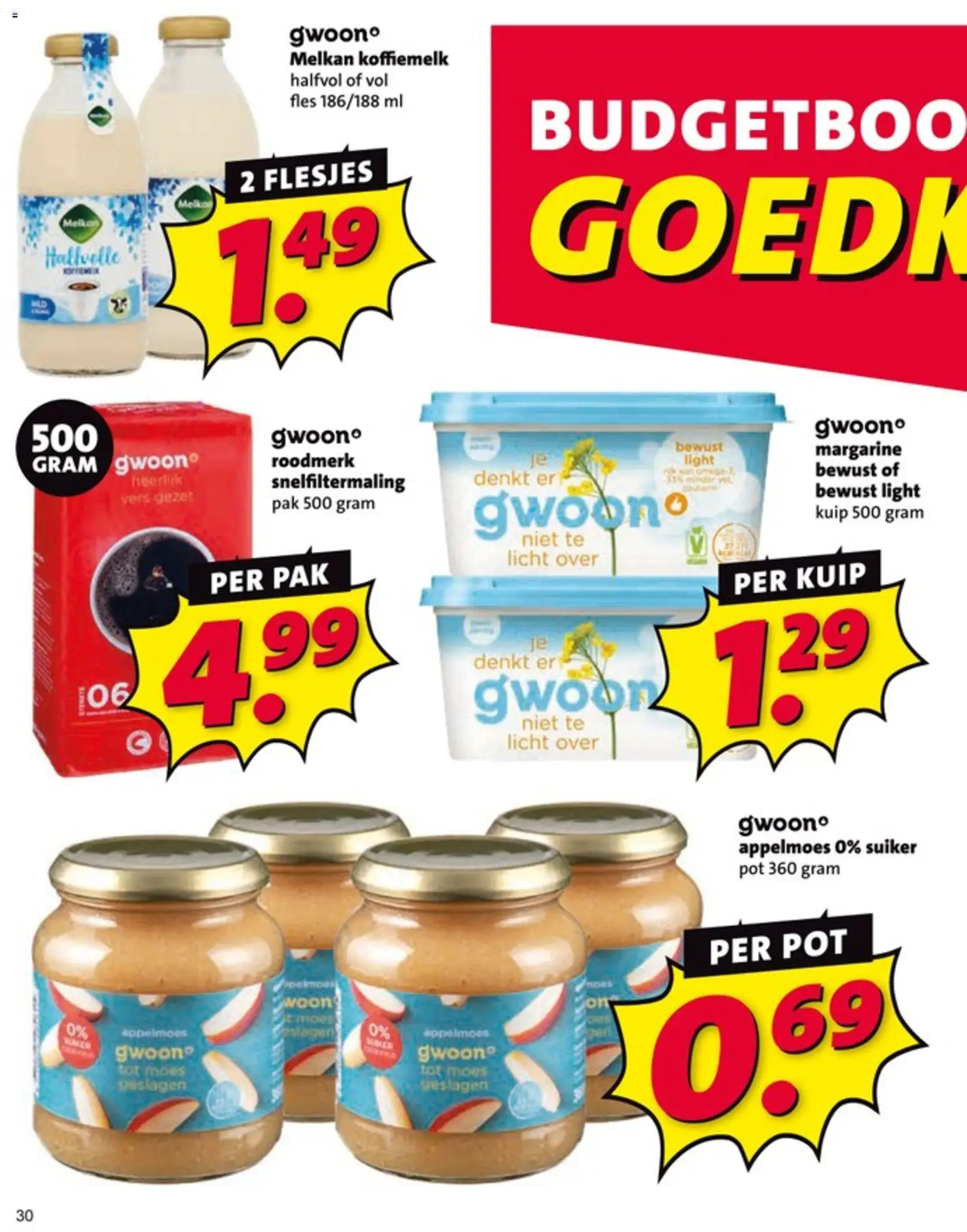 {H1} | Pagina: 30 | Producten: Waffelini, Pot, Fles