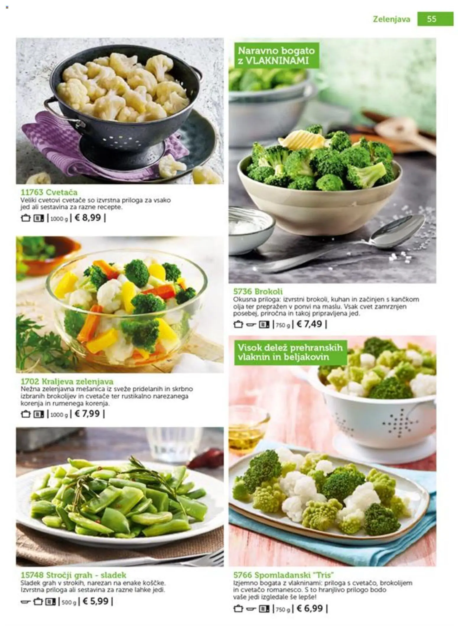 Novi Bofrost katalog ponudbe – veljaven od 01.07.2026 | Stran: 55 | Izdelki: Zelenjava, Grah