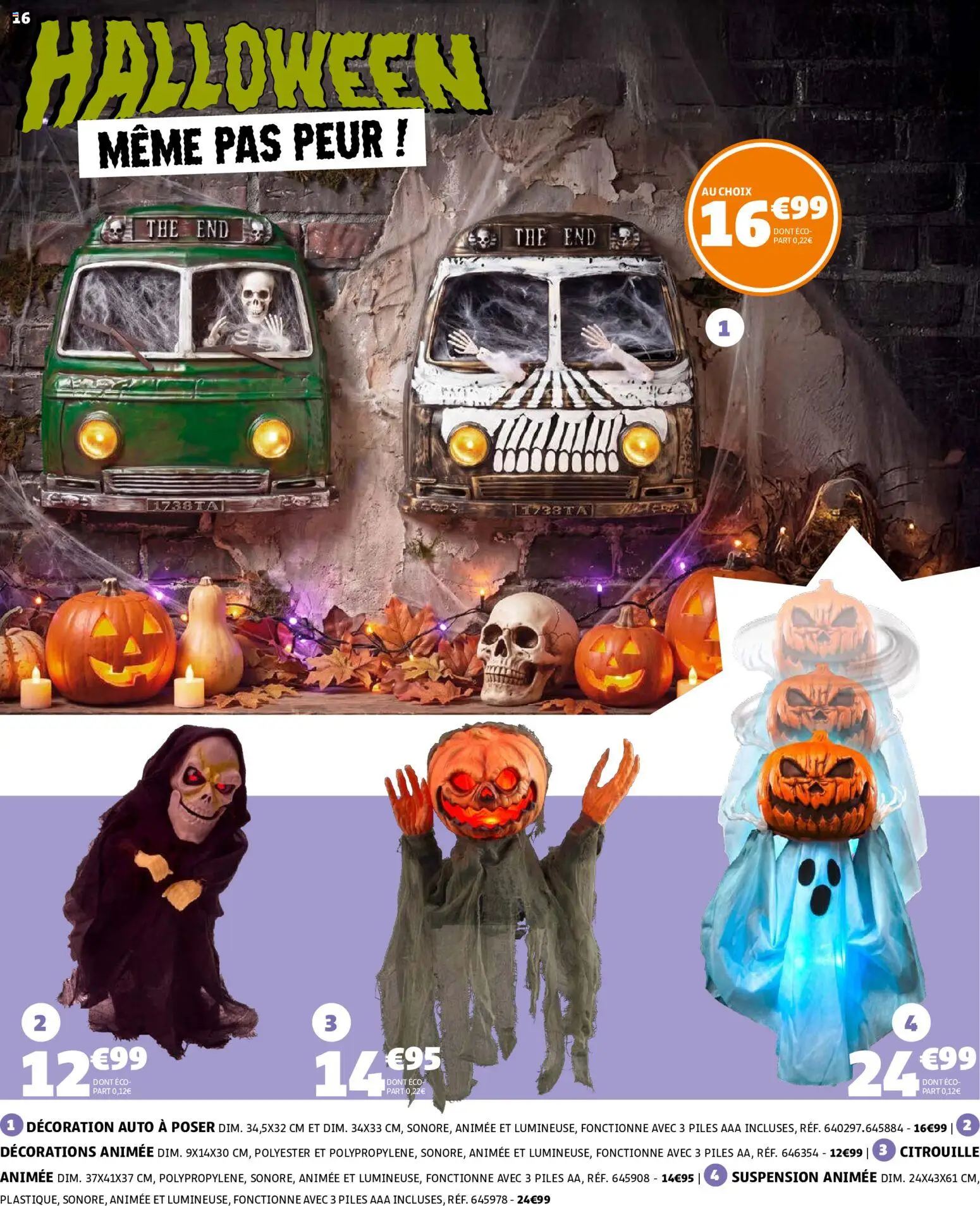 {H1} | Page: 16 | Produits: Citrouille, Pile AAA, Thé, Piles