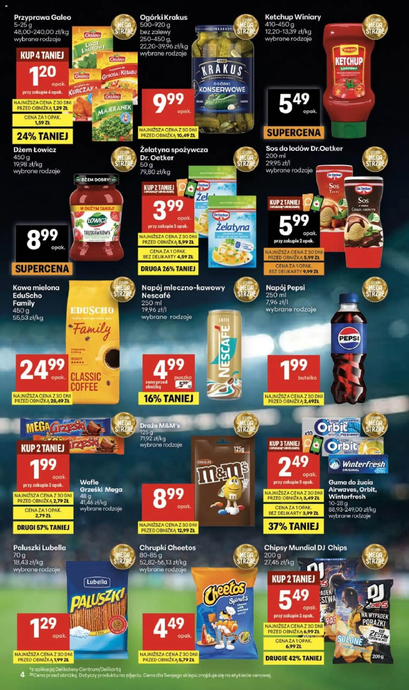 Delikatesy Centrum gazetka - Sklepy Własne od 25.06.2026 | Strona: 4 | Produkty: Wafle, Pepsi, Delikatesy, Ogórki