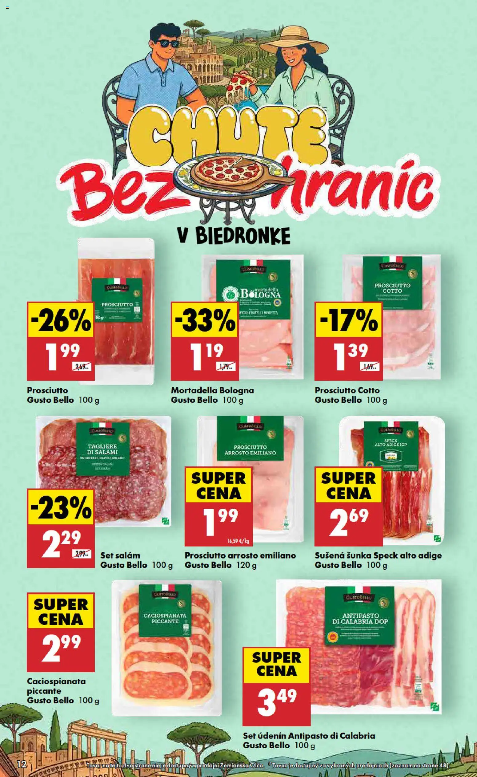 Nové Biedronka akcie – leták je platný od 29.10.2026 | Strana: 12 | Produkty: Šunka, Prosciutto