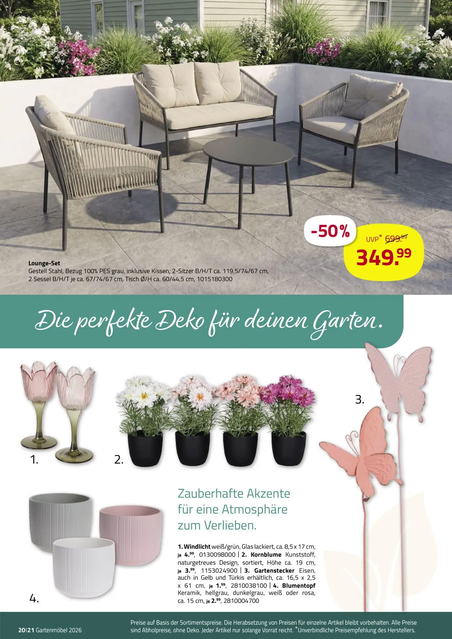 Roller Garten looks – gültig ab 23.02.2026 | Seite: 20 | Produkte: Sessel, Tisch, Gartenmöbel, Blumentopf