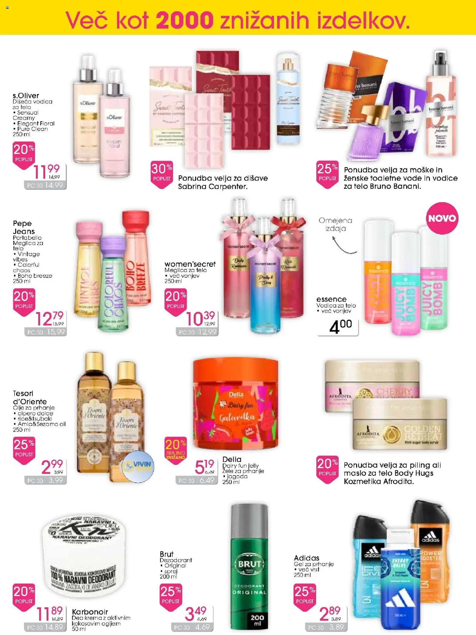 Novi Tuš drogerija katalog ponudbe – veljaven od 15.07.2026 | Stran: 6 | Izdelki: Gel za prhanje, Maslo, Olje, Deodorant