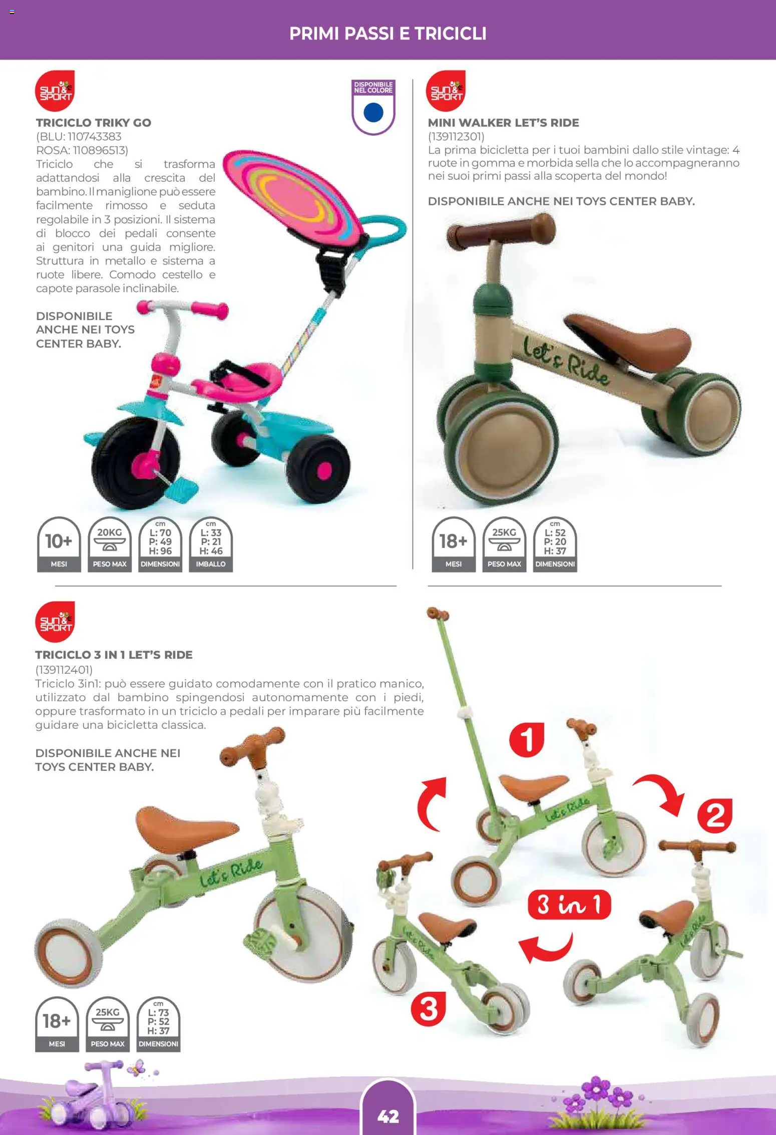 Volantino Toys Center del 02.04.2026 | Pagina: 44 | Prodotti: Bicicletta