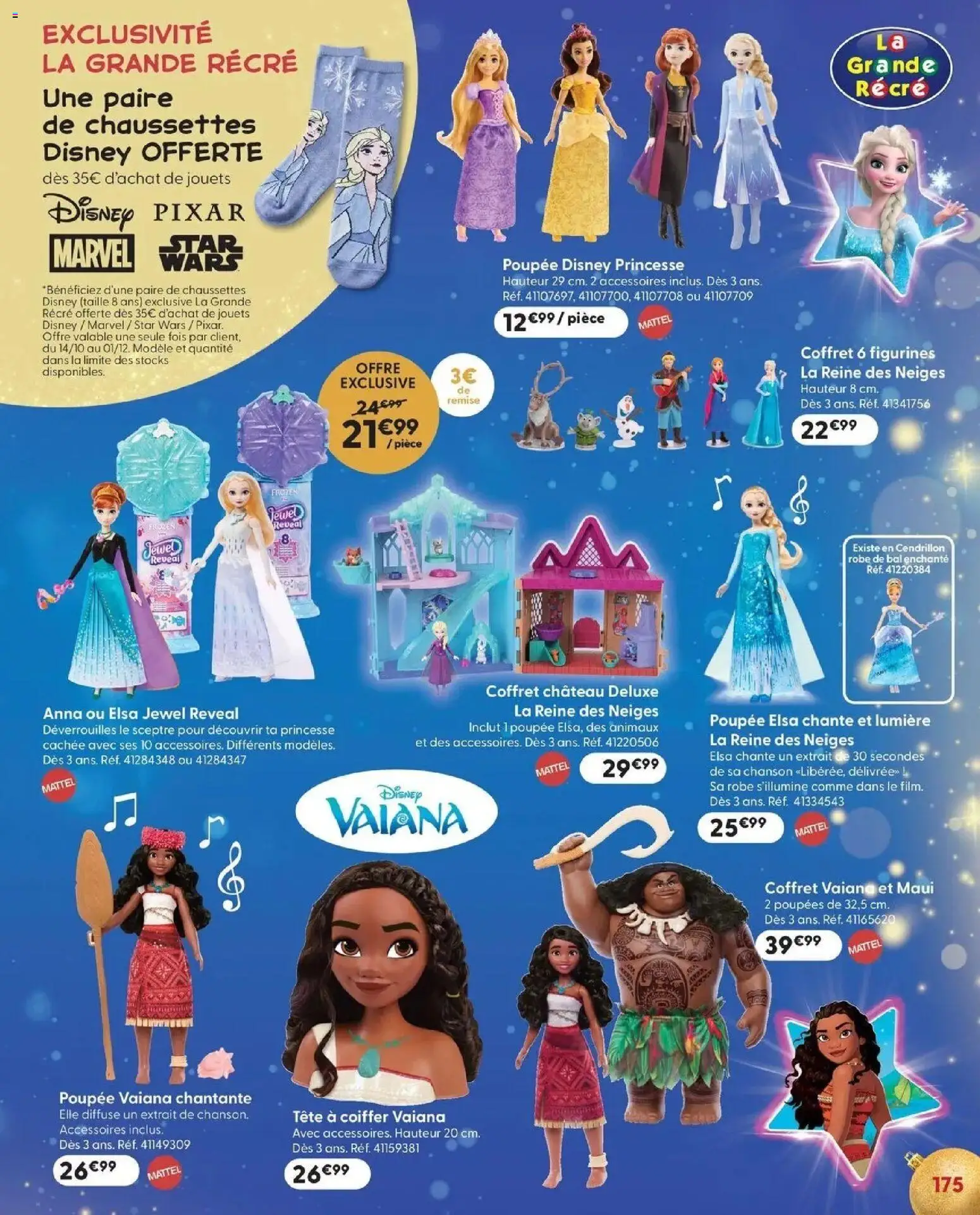 La Grande Récré - LE NOËL DE TOUTES LES PASSIONS à partir du 14/10/2026 - promo en ligne | Page: 175 | Produits: Poupée, Tête à coiffer, Figurines, Disney Princesse