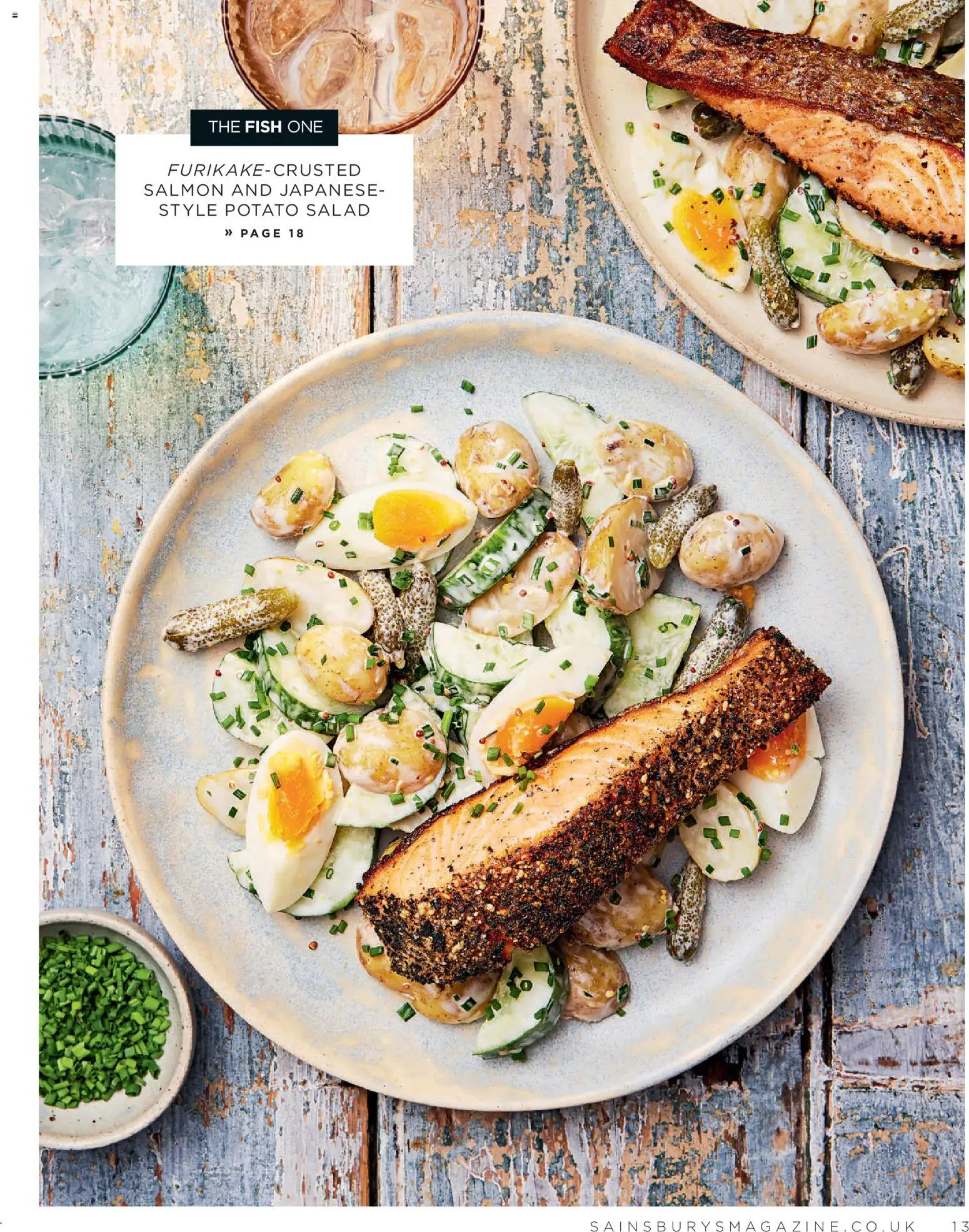 {H1} | Page: 13 | Products: Fish, Salad, The fish, Potato salad
