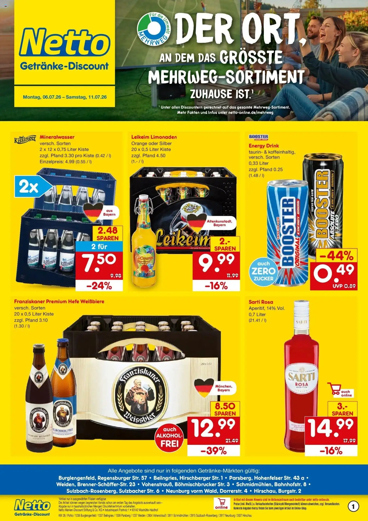 Netto Marken-Discount - Netto: Getränkeangebote – gültig ab 05.07.2026 | Seite: 1