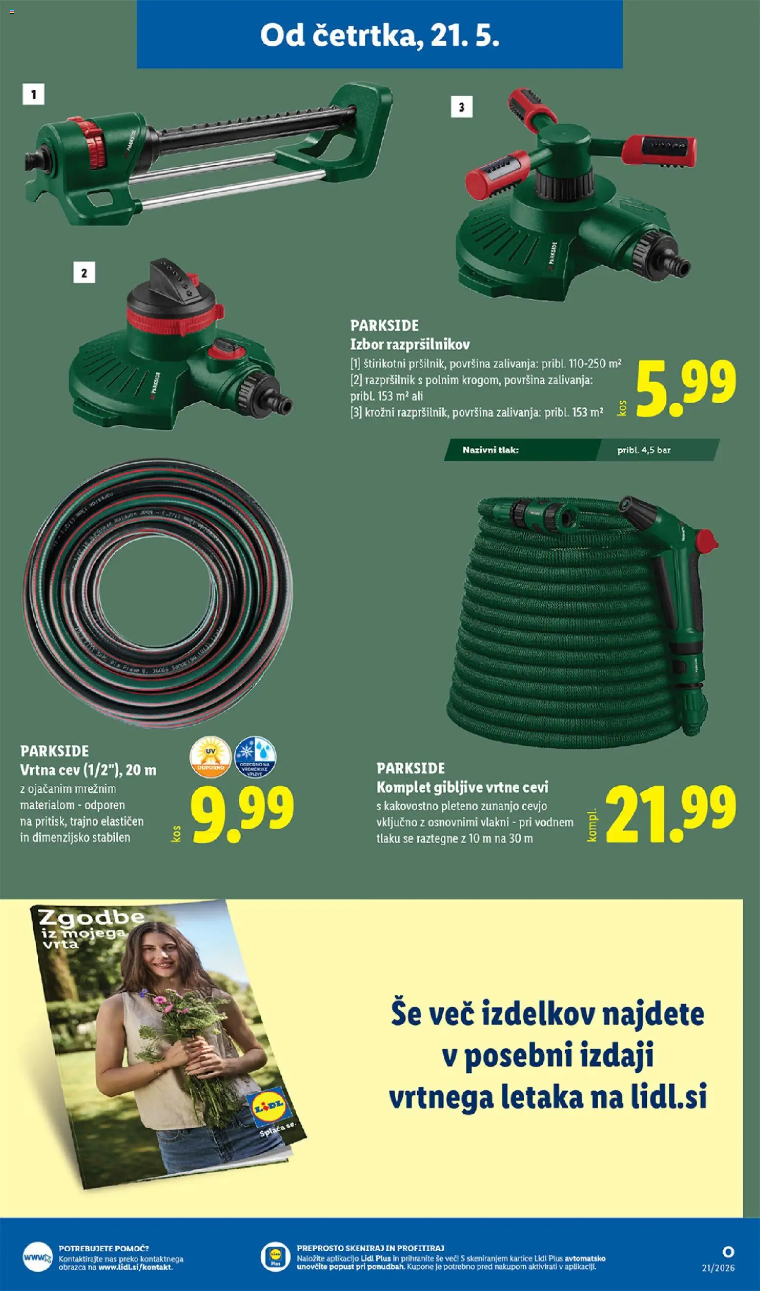 Novi Lidl katalog ponudbe – veljaven od 21.05.2026 | Stran: 31 | Izdelki: Vrtna cev