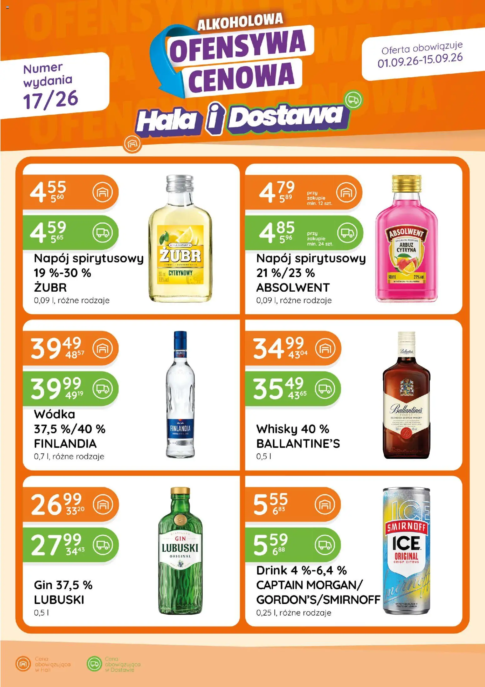 Eurocash gazetka - Ofensywa Alkoholowa od 01.09.2026 | Strona: 1 | Produkty: Arbuz, Scotch whisky, Gin, Wódka