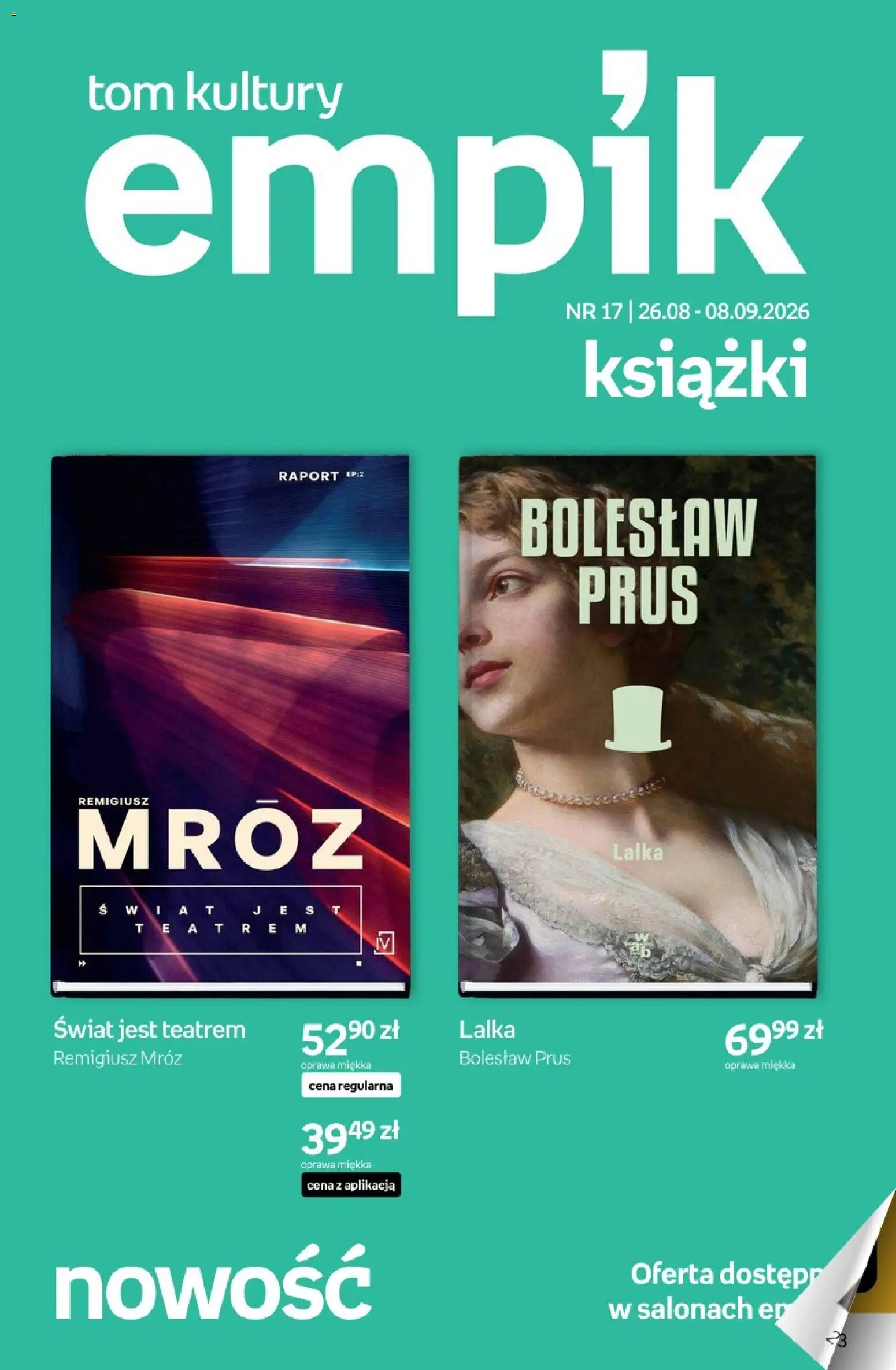 Empik promocje - Tom kultury Książki od 26.08.2026 | Strona: 1 | Produkty: Lalka, Książki