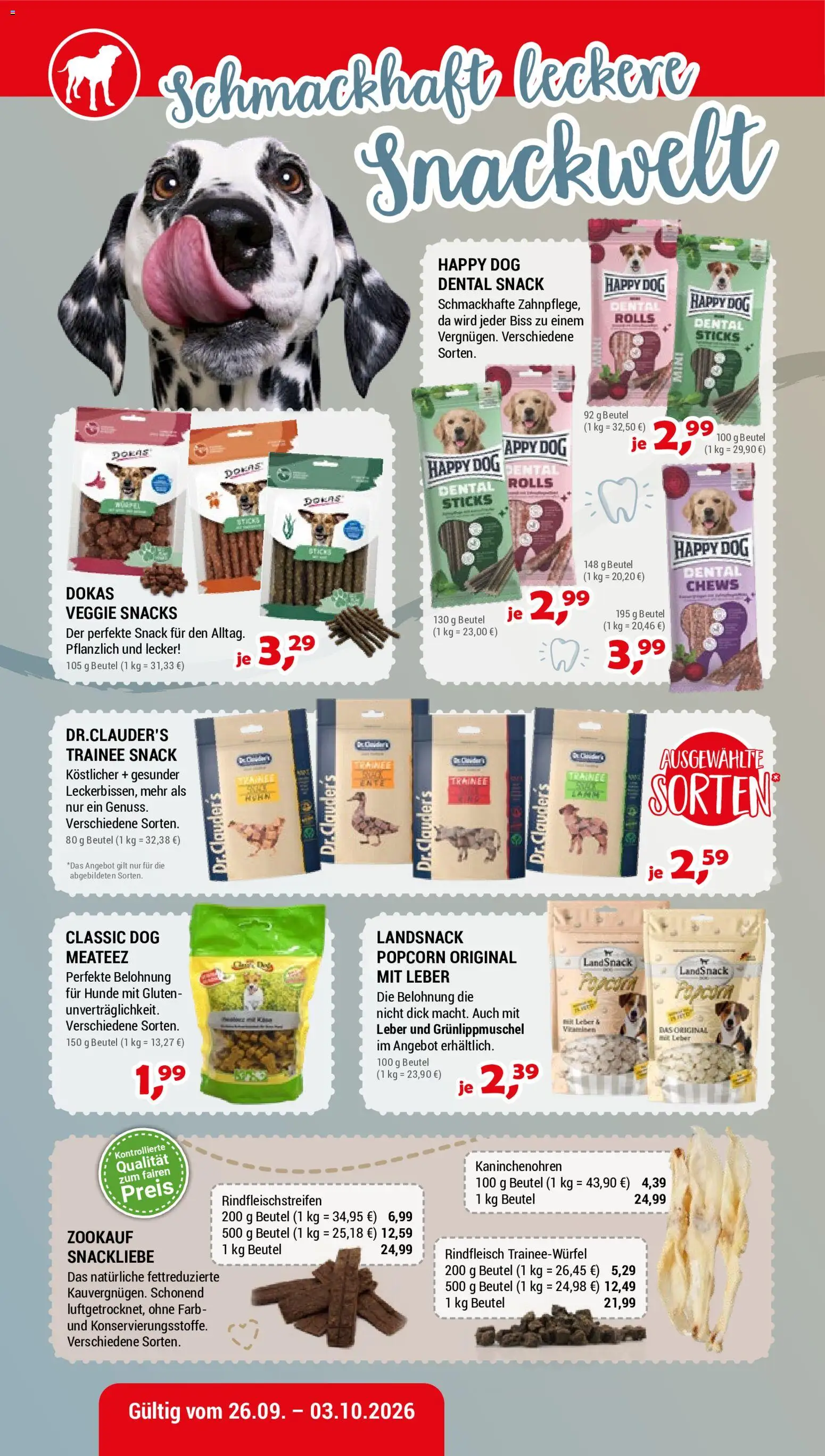 zookauf Prospekt – gültig ab 26.09.2026 | Seite: 4 | Produkte: Rindfleisch, Popcorn
