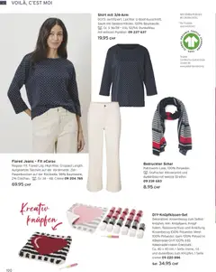 Tchibo aktionen ab 01.09.2026 gültig | Seite: 100 | Produkte: Schal, Jeans, Shirt, Creme