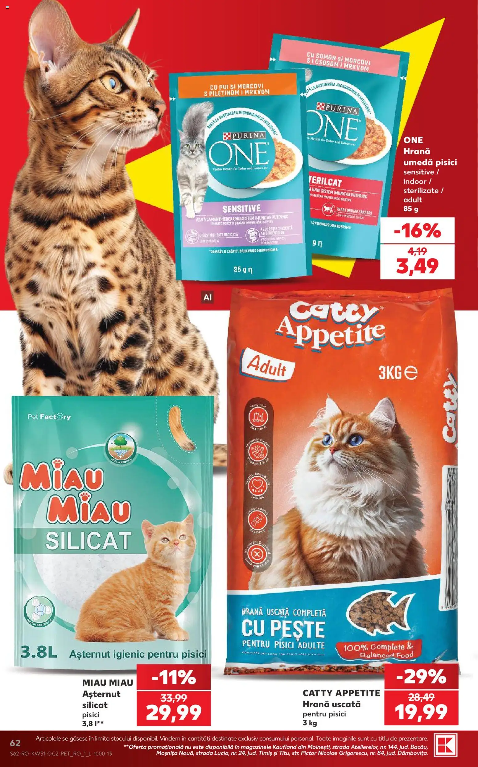 Noul catalog Kaufland – valabil de la 29.07.2026 | Pagină: 62 | Produse: Hacıyatmaz Kedi Oyuncağı, Pește, Morcovi