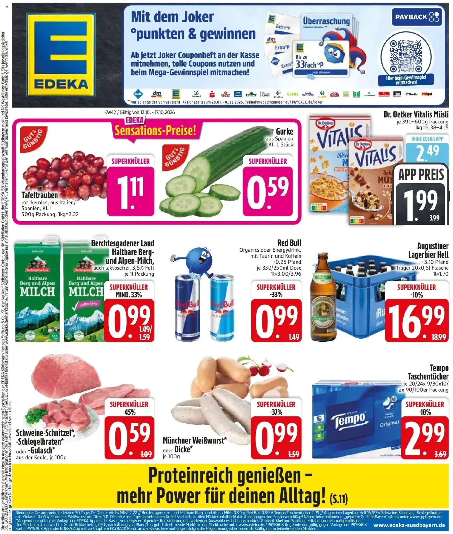 Edeka Prospekt Neusäß-Steppach (ab 12.10.2026) » Angebote Online | Seite: 3 | Produkte: Musli, Milch, Taschentücher, Tempo