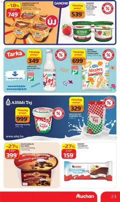 DANONE ACTIVIA ÉLŐFLÓRÁS JOGHURT, többféle, 4x120 g, 1123 Ft/kg - amely érvényes a következő dátumtól: 2026.07.02. | Oldal: 23