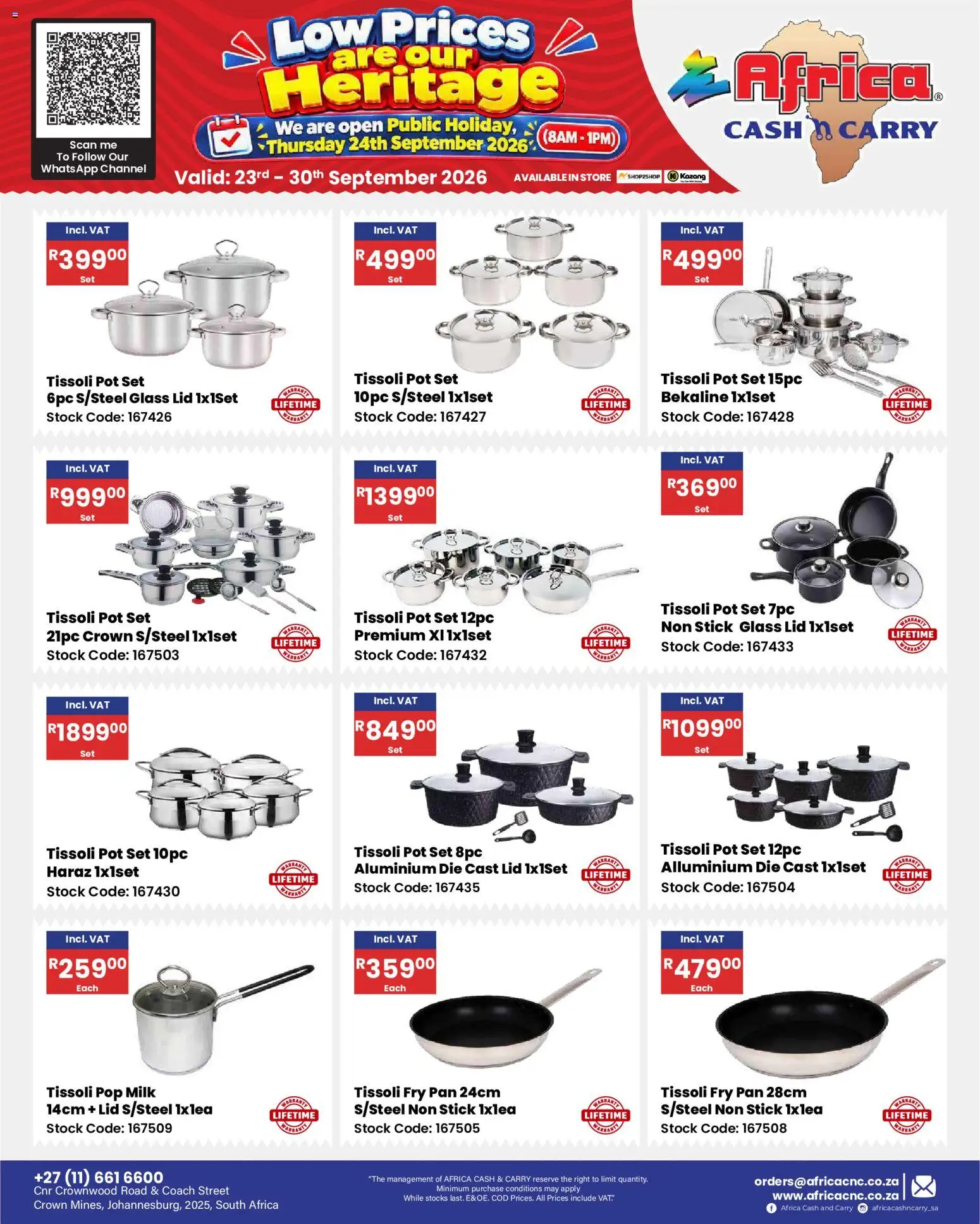 New Africa Cash & Carry catalogue – valid from 23/09/2026 | Page: 48 | Products: Milk, Stock