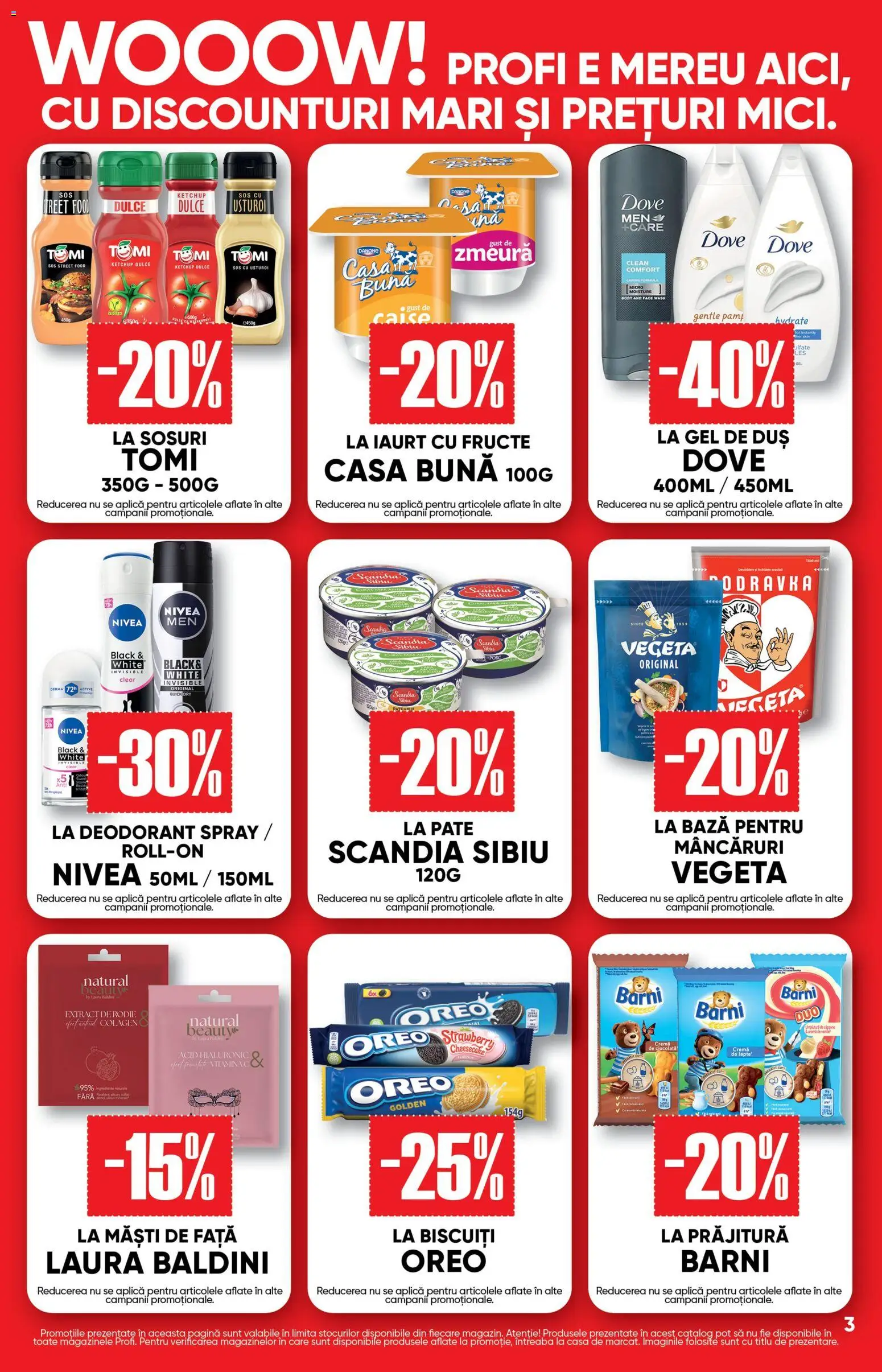 Noul catalog Profi – valabil de la 08.07.2026 | Pagină: 3 | Produse: Body, Iaurt, Gel de duș, Ketchup