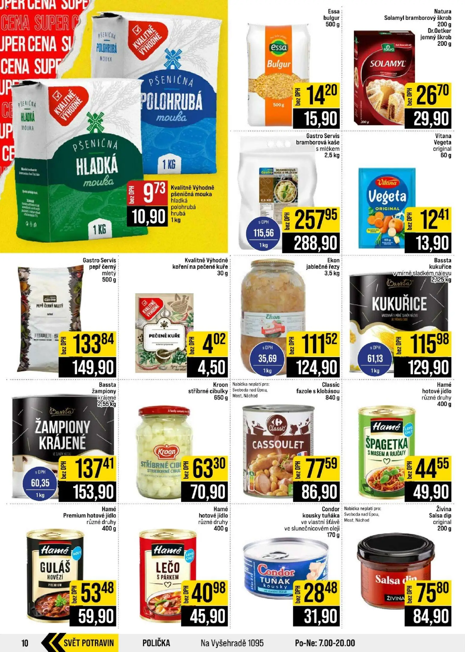 Jip leták - Cash & Carry od 23.09.2026 | Strana: 10 | Produkty: Polička, Mouka, Guláš, Kuře