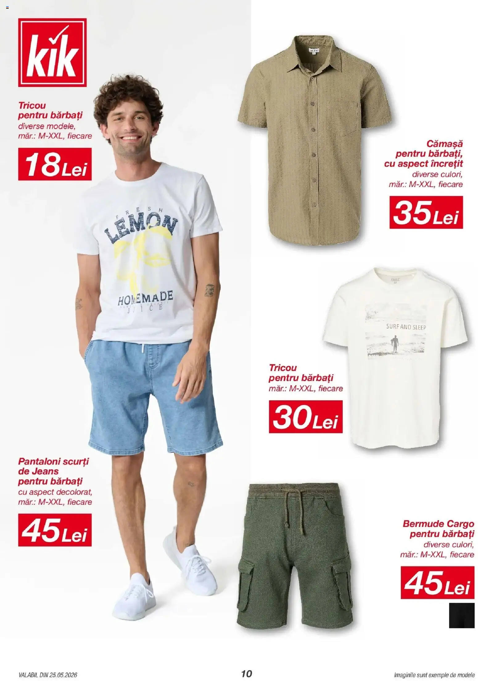 Noul catalog Kik – valabil de la 25.05.2026 | Pagină: 10 | Produse: Kestane, Tricou, Pantaloni, Pantaloni scurți