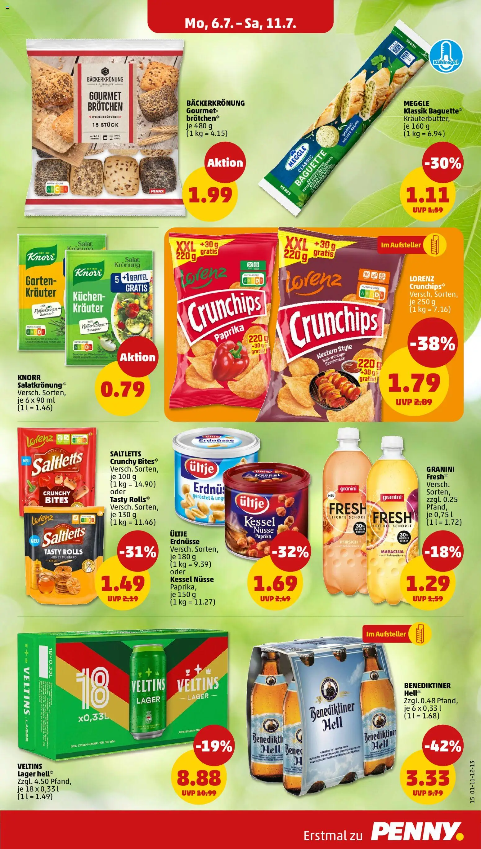 Penny Prospekt – gültig ab 06.07.2026 | Seite: 19 | Produkte: Ultje erdnusse, Pfirsich, Granini, Chips
