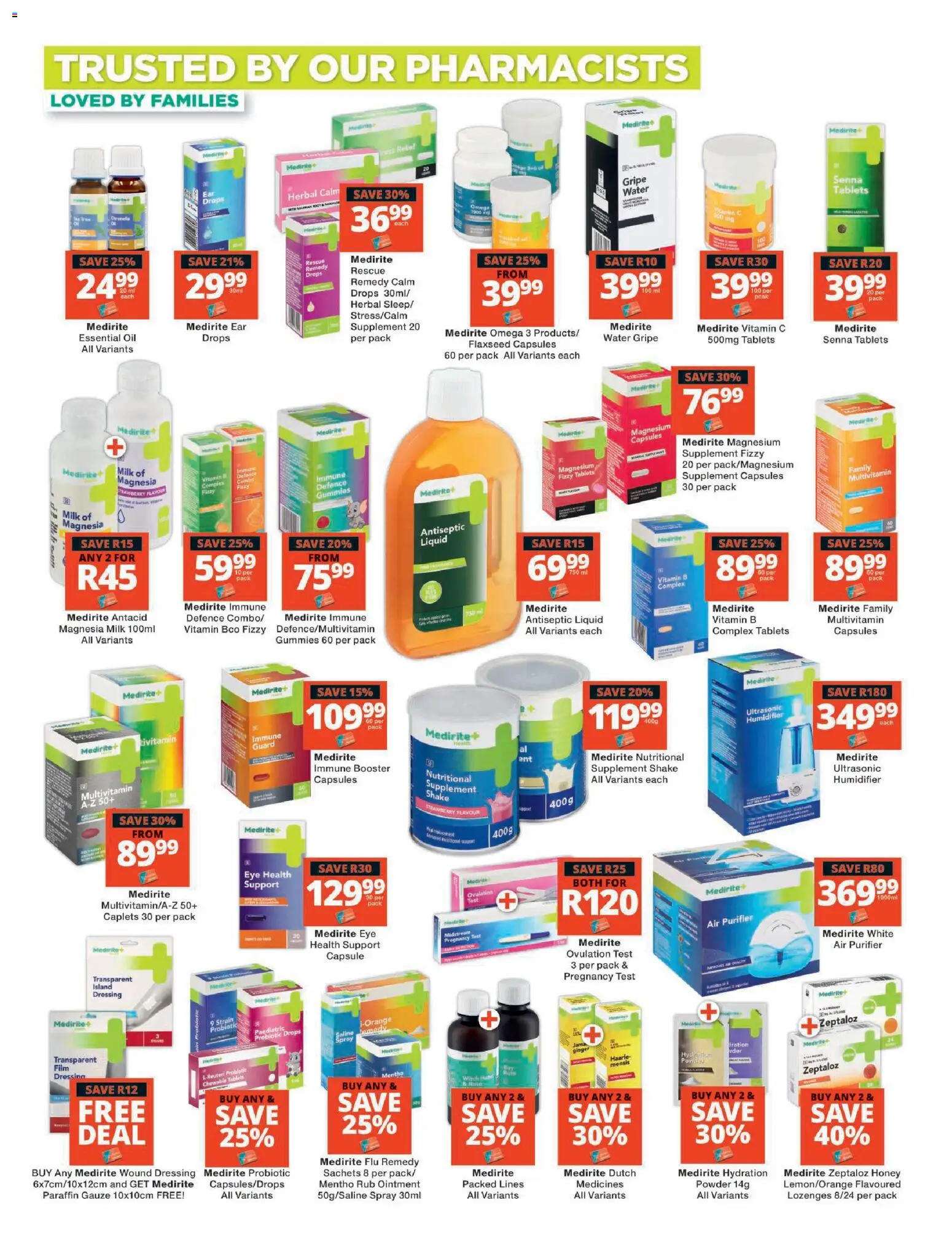 New Checkers catalogue – valid from 20/07/2026 | Page: 4 | Products: Milk, Oil, Lozenges, Water
