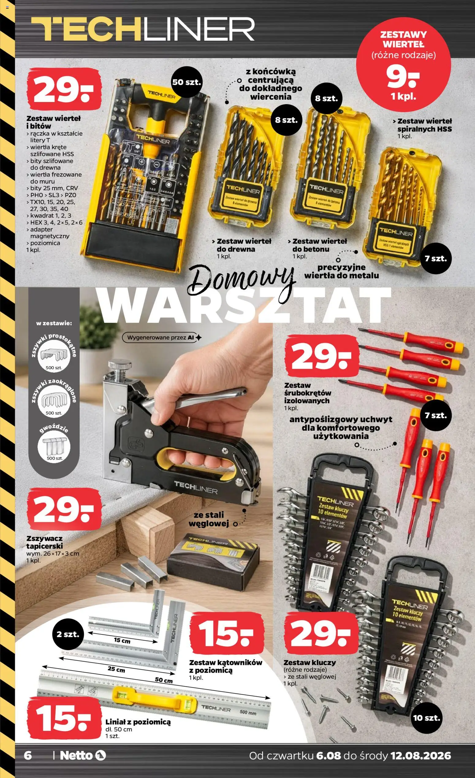 Netto gazetka od czwartku NonFood od 06.08.2026 | Strona: 6 | Produkty: Adapter, Zestaw śrubokrętów