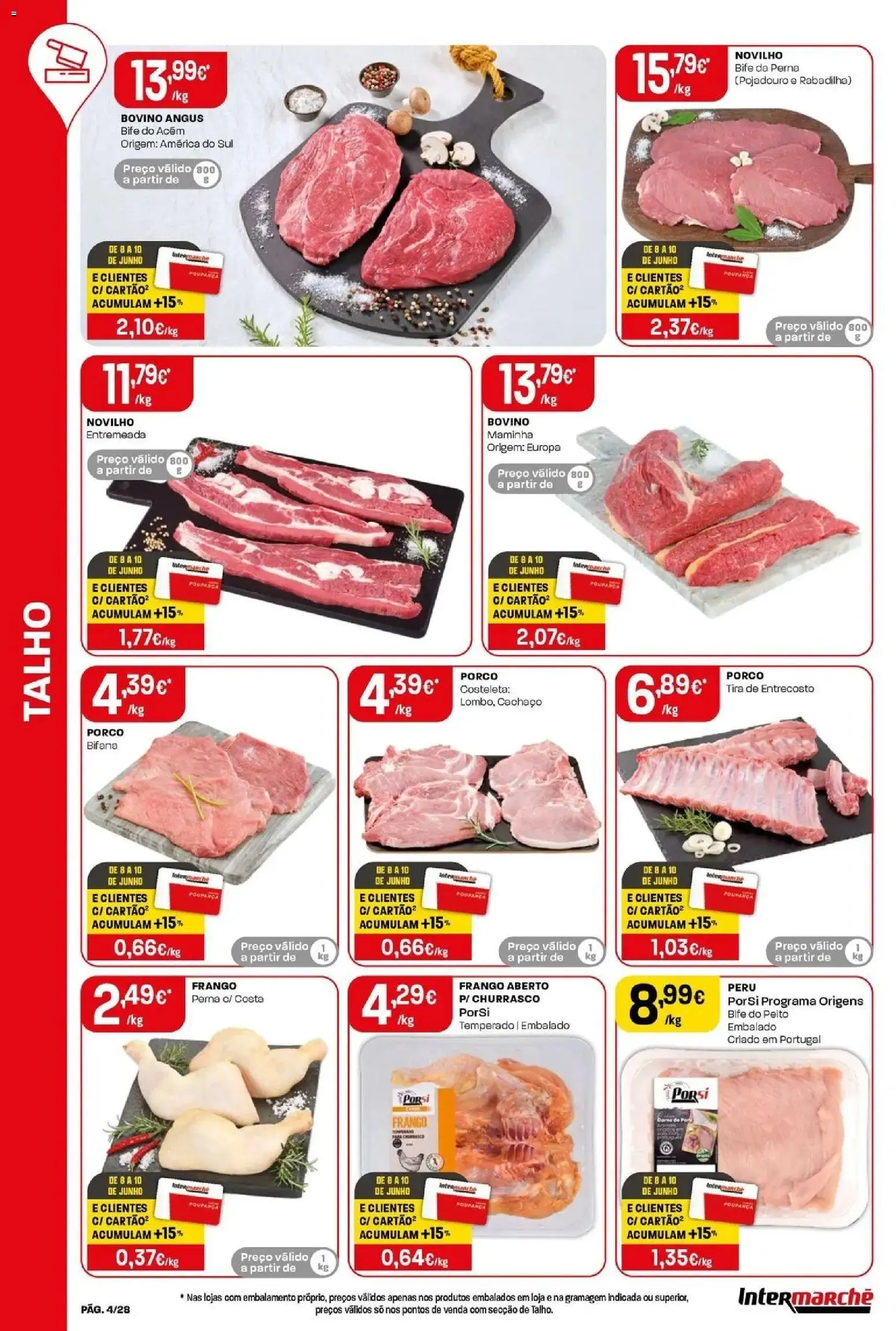 Intermarché - Isto é que são preços BAIXOS │ válido de 04/06/2026 | Página: 4 | Produtos: Frango, Peru