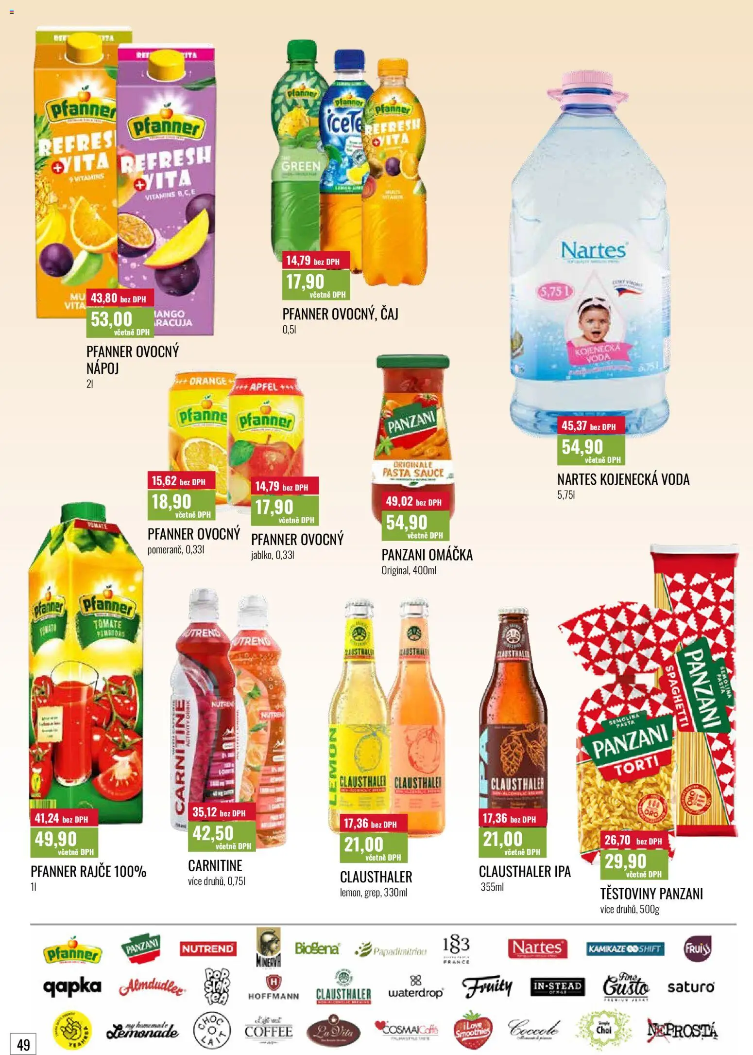 Ratio leták od 01.06.2026 | Strana: 50 | Produkty: Kojenecká voda, Almdudler, Čaj, Těstoviny Panzani