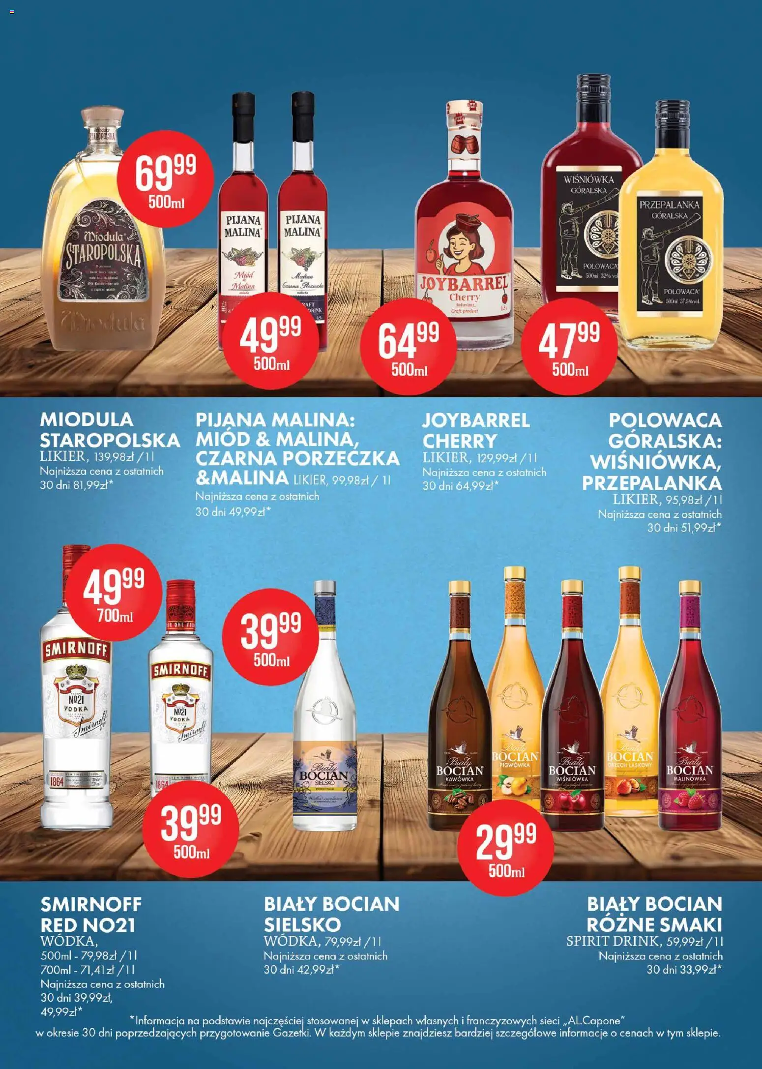 Al.Capone gazetka od 08.06.2026 | Strona: 31 | Produkty: Malina, Miód, Porzeczka, Vodka