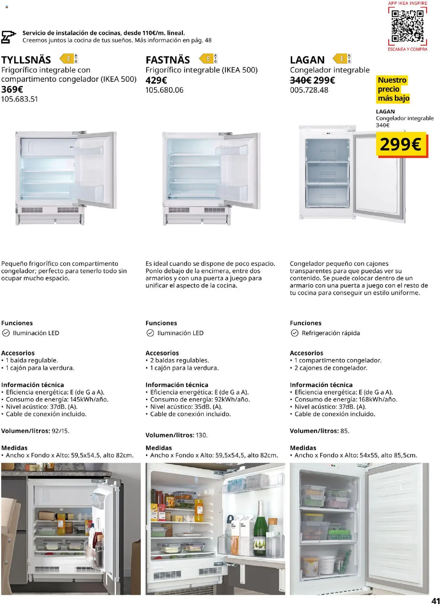 Catálogo IKEA Electrodomésticos │ válido desde el 07.05.2026 | Página: 41 | Productos: Congelador, Cocina, Galette de chaise, Armario